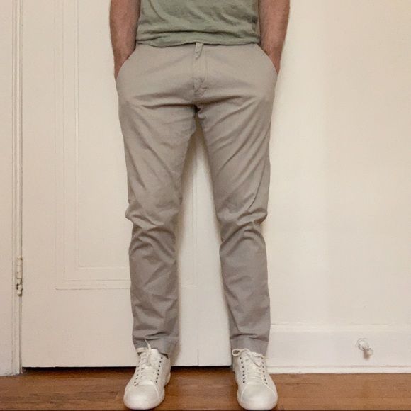 tight fit khaki pants